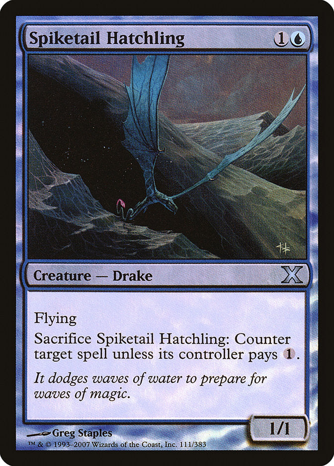 Spiketail Hatchling (Premium Foil) [Tenth Edition] | PLUS EV GAMES 