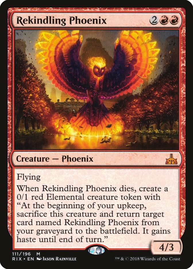 Rekindling Phoenix [Rivals of Ixalan] | PLUS EV GAMES 