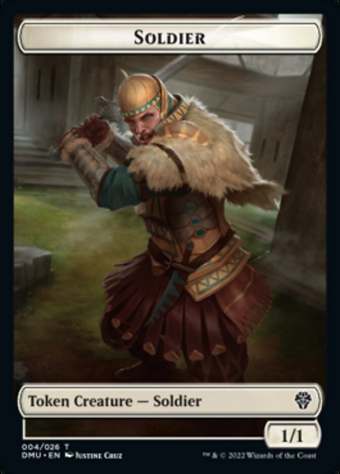 Soldier // Beast Double-sided Token [Dominaria United Tokens] | PLUS EV GAMES 