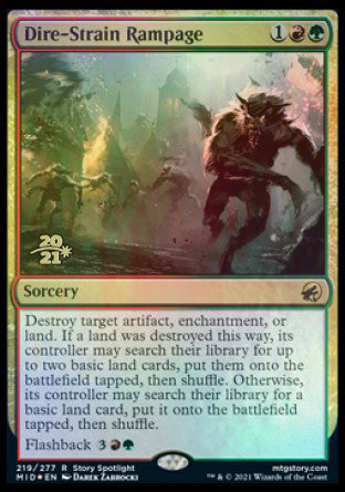 Dire-Strain Rampage [Innistrad: Midnight Hunt Prerelease Promos] | PLUS EV GAMES 