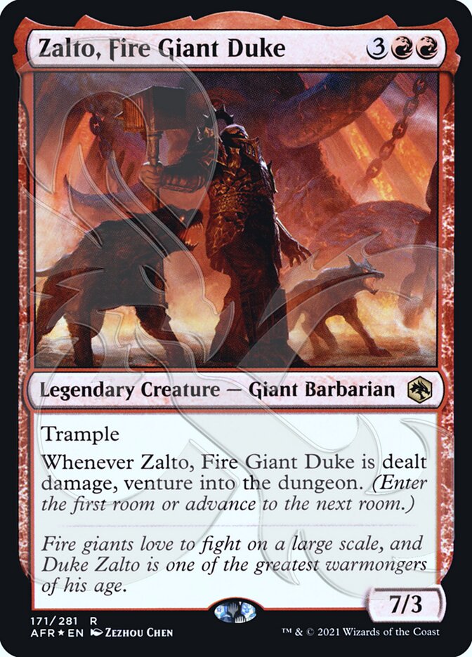 Zalto, Fire Giant Duke (Ampersand Promo) [Dungeons & Dragons: Adventures in the Forgotten Realms Promos] | PLUS EV GAMES 