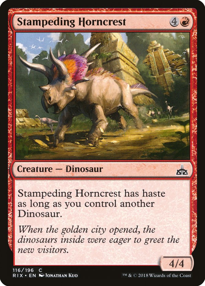 Stampeding Horncrest [Rivals of Ixalan] | PLUS EV GAMES 