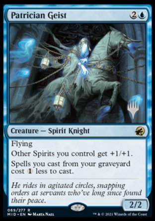 Patrician Geist (Promo Pack) [Innistrad: Midnight Hunt Promos] | PLUS EV GAMES 