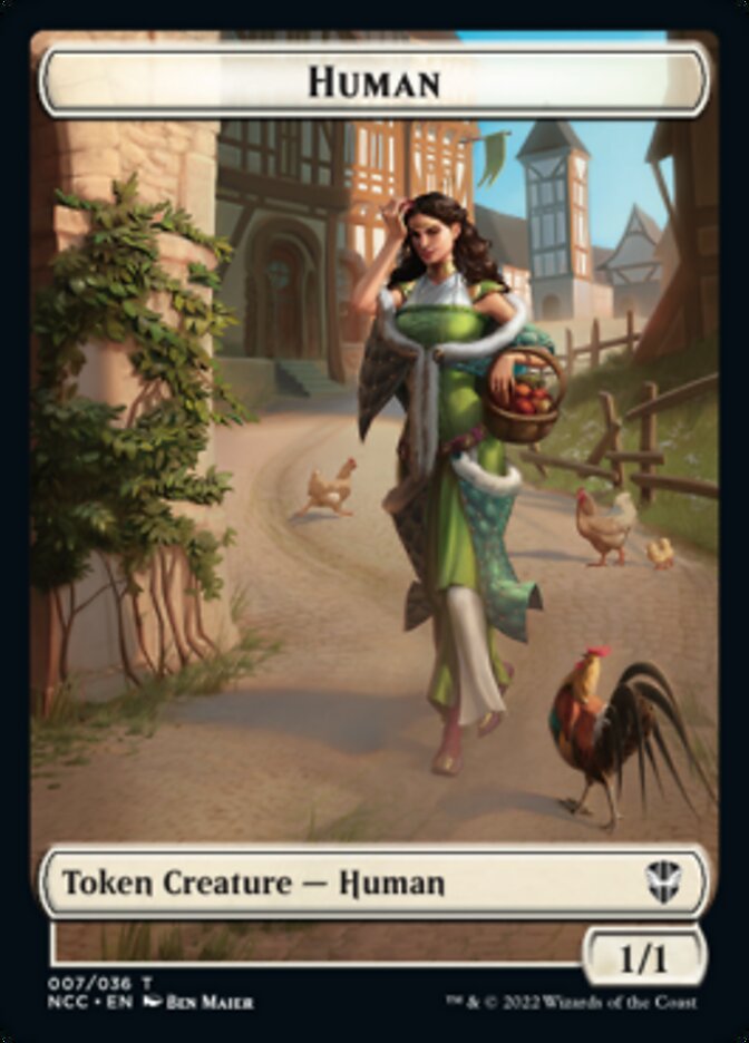 Eldrazi Spawn // Human Double-sided Token [Streets of New Capenna Commander Tokens] | PLUS EV GAMES 