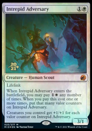 Intrepid Adversary [Innistrad: Midnight Hunt Prerelease Promos] | PLUS EV GAMES 