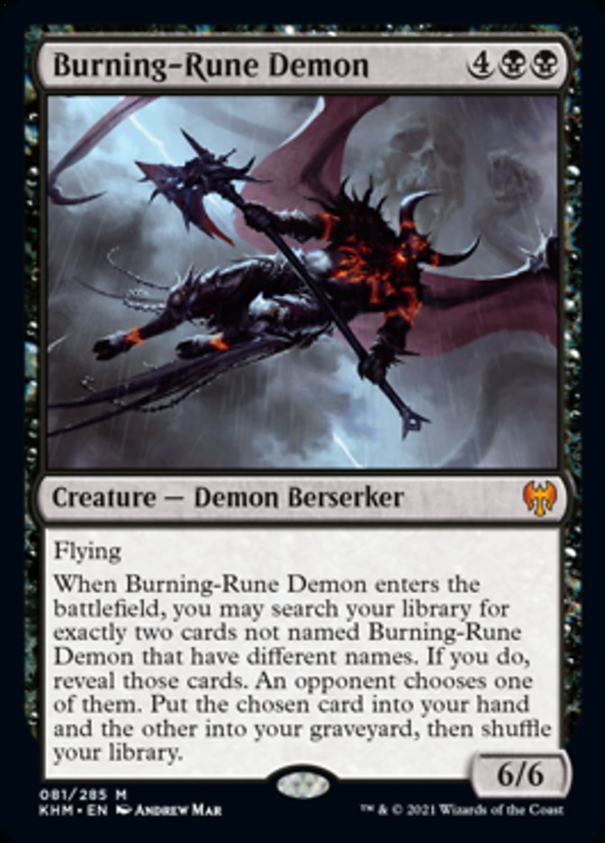 Burning-Rune Demon [Kaldheim] | PLUS EV GAMES 