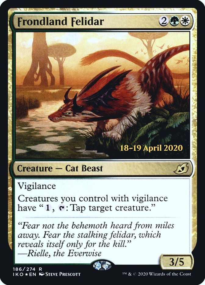 Frondland Felidar  [Ikoria: Lair of Behemoths Prerelease Promos] | PLUS EV GAMES 