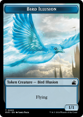 Elf Knight // Bird Illusion Double-Sided Token [Ravnica Remastered Tokens] | PLUS EV GAMES 