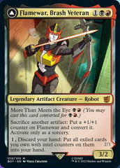 Flamewar, Brash Veteran // Flamewar, Streetwise Operative [Universes Beyond: Transformers] | PLUS EV GAMES 