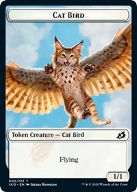 Cat Bird // Human Soldier (004) Double-sided Token [Ikoria: Lair of Behemoths Tokens] | PLUS EV GAMES 