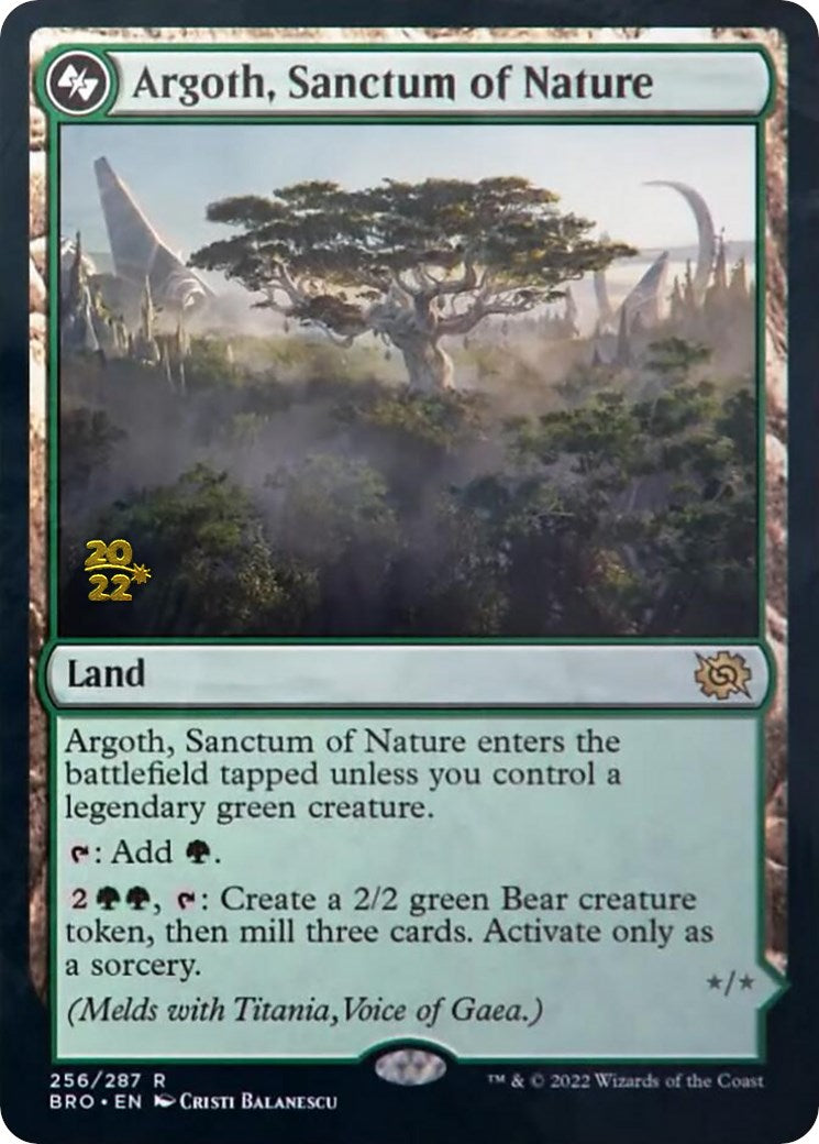 Argoth, Sanctum of Nature [The Brothers' War: Prerelease Promos] | PLUS EV GAMES 