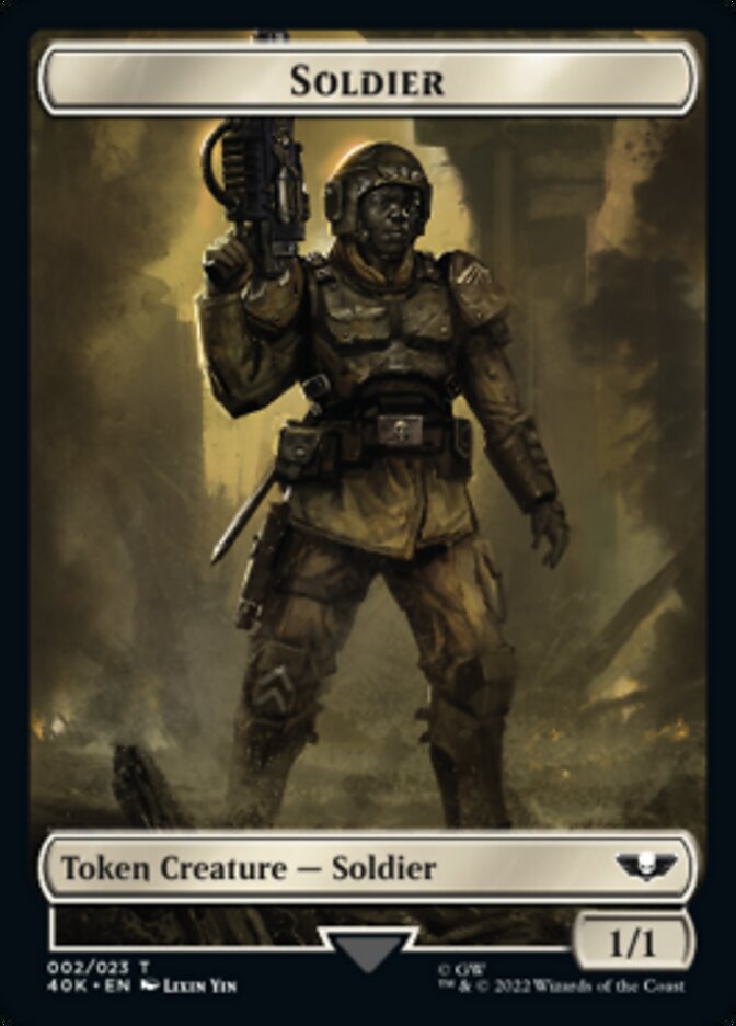 Soldier (002) // Zephyrim Double-sided Token [Universes Beyond: Warhammer 40,000 Tokens] | PLUS EV GAMES 