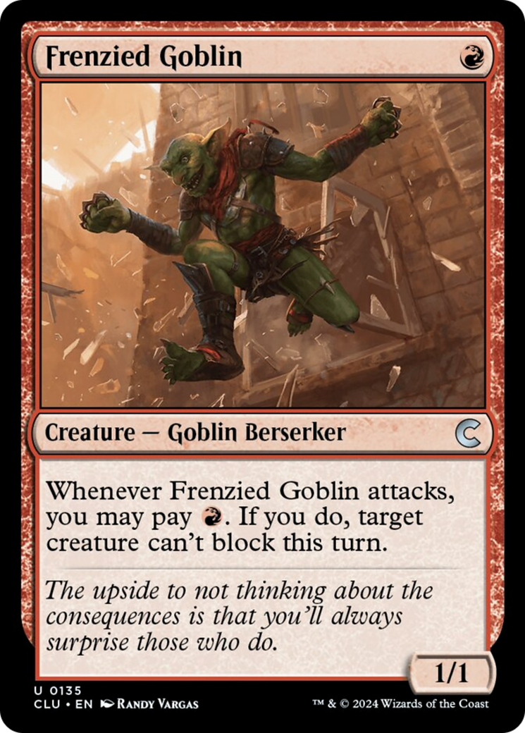 Frenzied Goblin [Ravnica: Clue Edition] | PLUS EV GAMES 