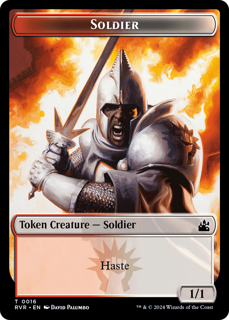 Soldier Token [Ravnica Remastered Tokens] | PLUS EV GAMES 