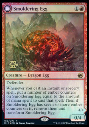 Smoldering Egg // Ashmouth Dragon [Innistrad: Midnight Hunt Prerelease Promos] | PLUS EV GAMES 