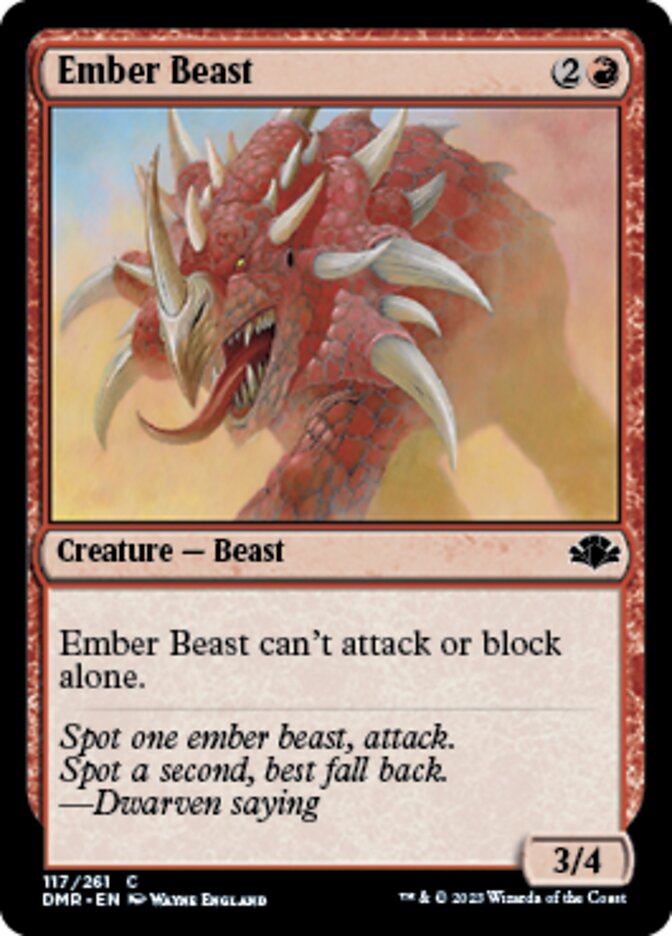 Ember Beast [Dominaria Remastered] | PLUS EV GAMES 