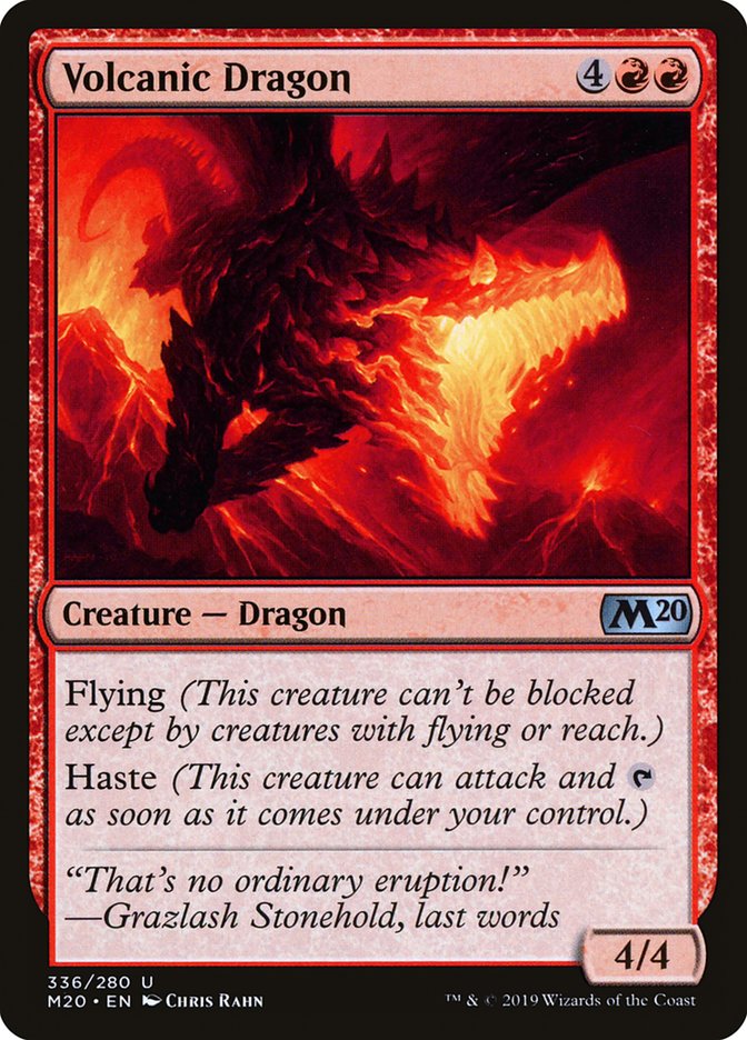 Volcanic Dragon [Core Set 2020] | PLUS EV GAMES 