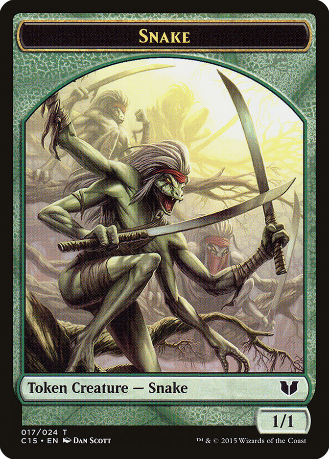 Beast // Snake (017) Double-Sided Token [Commander 2015 Tokens] | PLUS EV GAMES 