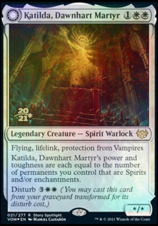 Katilda, Dawnhart Martyr // Katilda's Rising Dawn [Innistrad: Crimson Vow Prerelease Promos] | PLUS EV GAMES 