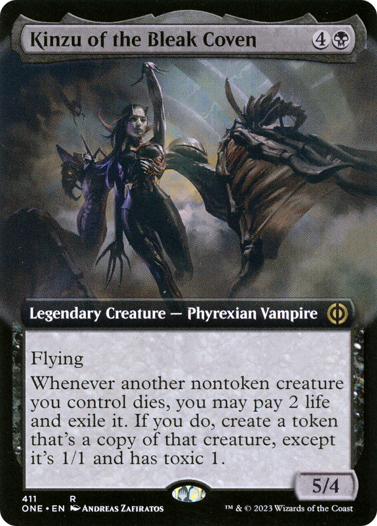 Kinzu of the Bleak Coven (Extended Art) [Phyrexia: All Will Be One] | PLUS EV GAMES 