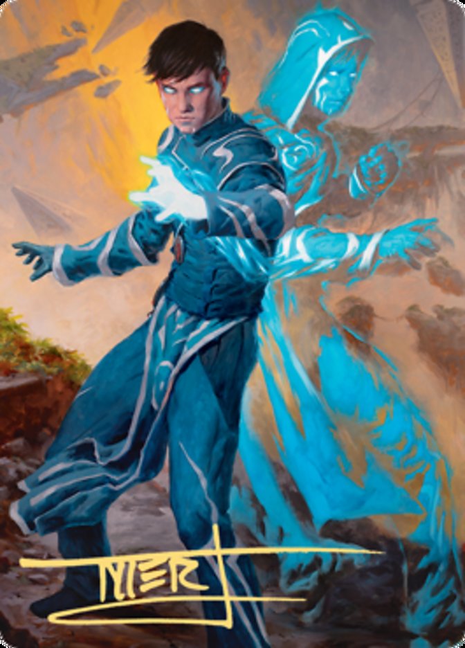 Jace, Mirror Mage 1 Art Card (Gold-Stamped Signature) [Zendikar Rising Art Series] | PLUS EV GAMES 