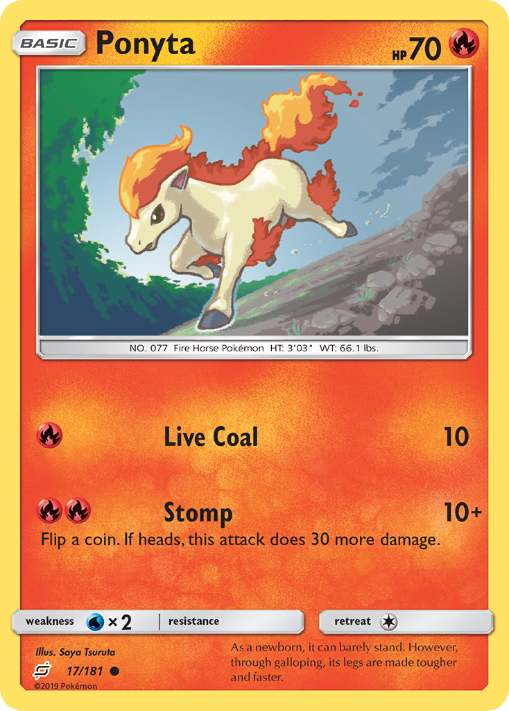 Ponyta (17/181) [Sun & Moon: Team Up] | PLUS EV GAMES 