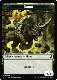 Rhino // Egg Double-sided Token [Commander 2019 Tokens] | PLUS EV GAMES 