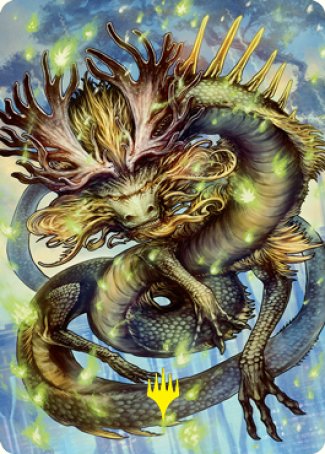 Kura, the Boundless Sky Art Card (Gold-Stamped Signature) [Kamigawa: Neon Dynasty Art Series] | PLUS EV GAMES 