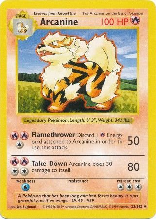 Arcanine (23/102) [Base Set (Shadowless)] | PLUS EV GAMES 