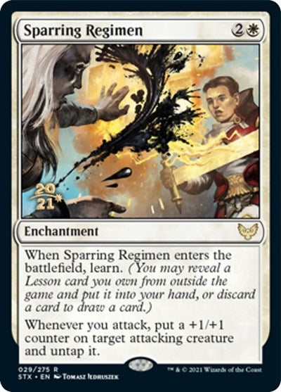 Sparring Regimen [Strixhaven: School of Mages Prerelease Promos] | PLUS EV GAMES 