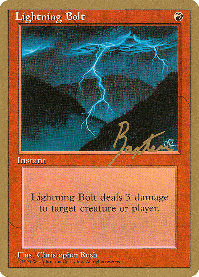 Lightning Bolt (George Baxter) [Pro Tour Collector Set] | PLUS EV GAMES 