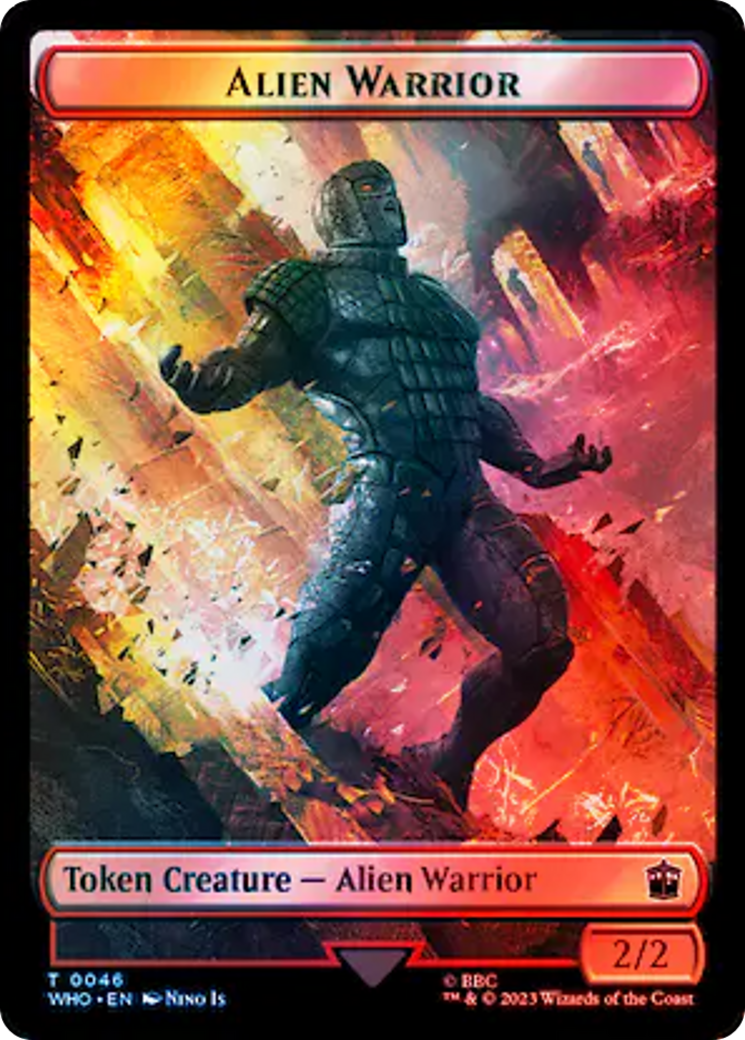 Copy // Alien Warrior Double-Sided Token (Surge Foil) [Doctor Who Tokens] | PLUS EV GAMES 