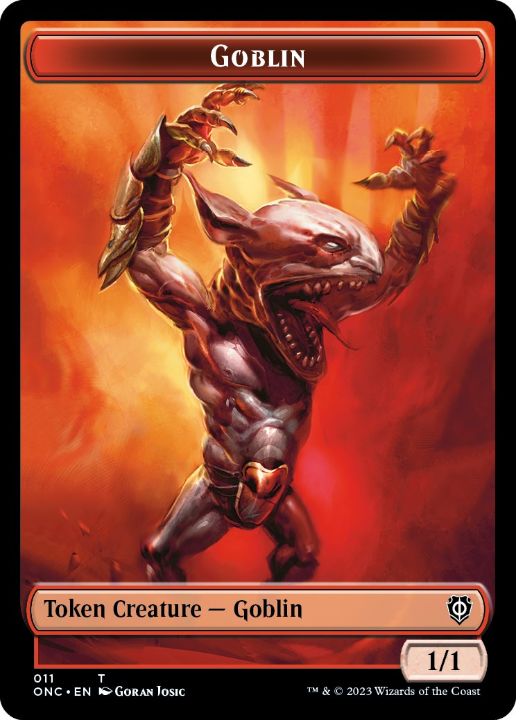Rebel // Goblin Double-Sided Token [Phyrexia: All Will Be One Commander Tokens] | PLUS EV GAMES 