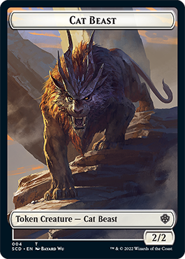 Elf Warrior // Cat Beast Double-Sided Token [Starter Commander Decks] | PLUS EV GAMES 