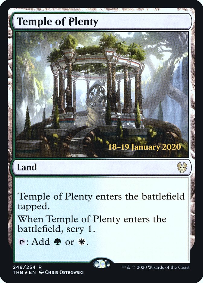 Temple of Plenty [Theros Beyond Death Prerelease Promos] | PLUS EV GAMES 