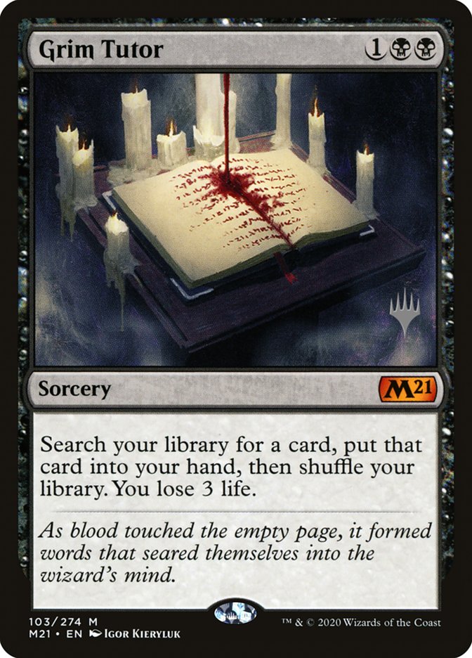 Grim Tutor (Promo Pack) [Core Set 2021 Promos] | PLUS EV GAMES 