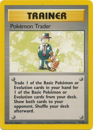 Pokemon Trader (77/102) [Base Set Unlimited] | PLUS EV GAMES 