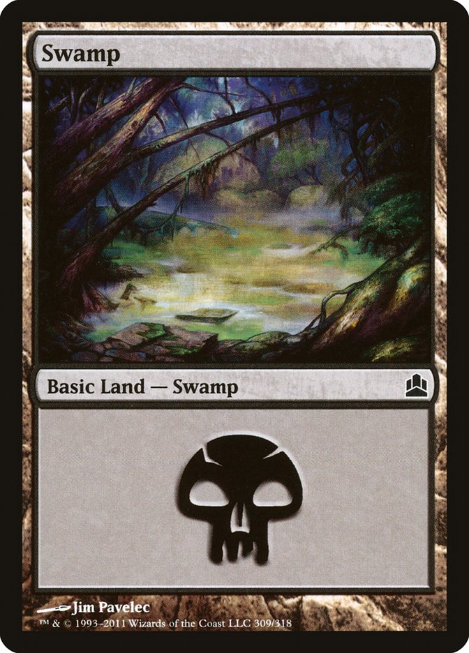 Swamp (309) [Commander 2011] | PLUS EV GAMES 