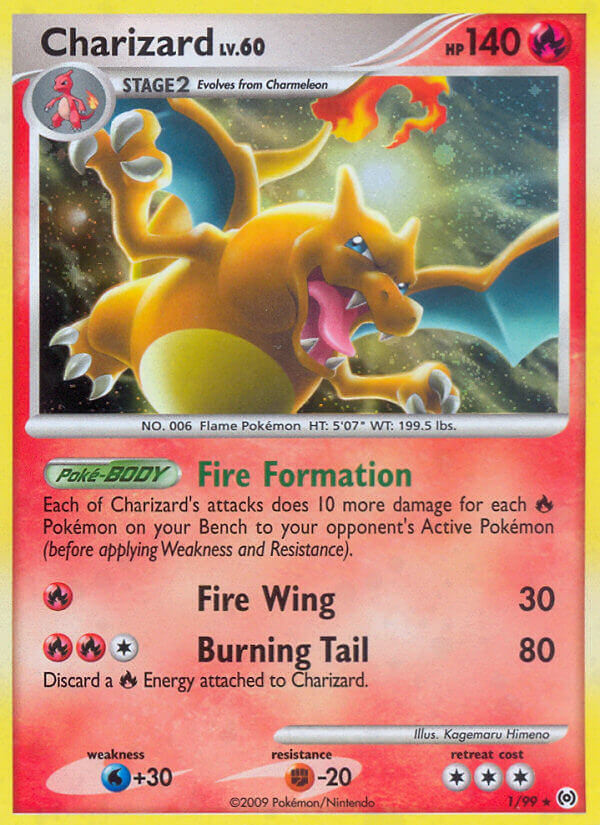 Charizard (1/99) (Cracked Ice Holo) [Platinum: Arceus] | PLUS EV GAMES 