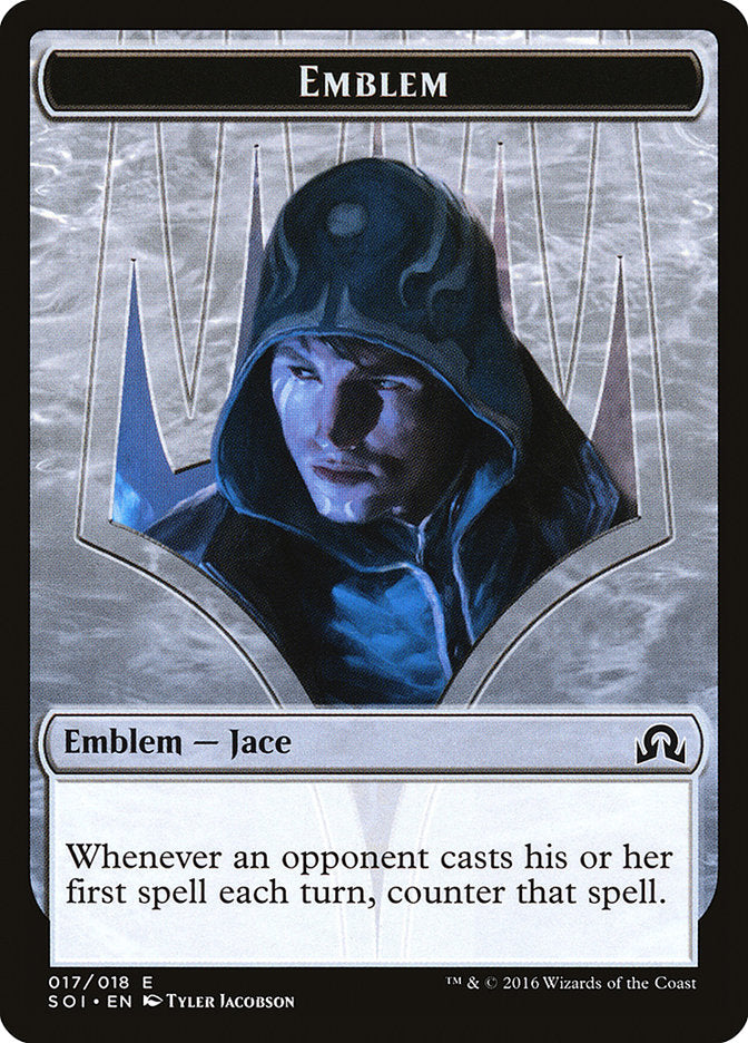Jace, Unraveler of Secrets Emblem [Shadows over Innistrad Tokens] | PLUS EV GAMES 