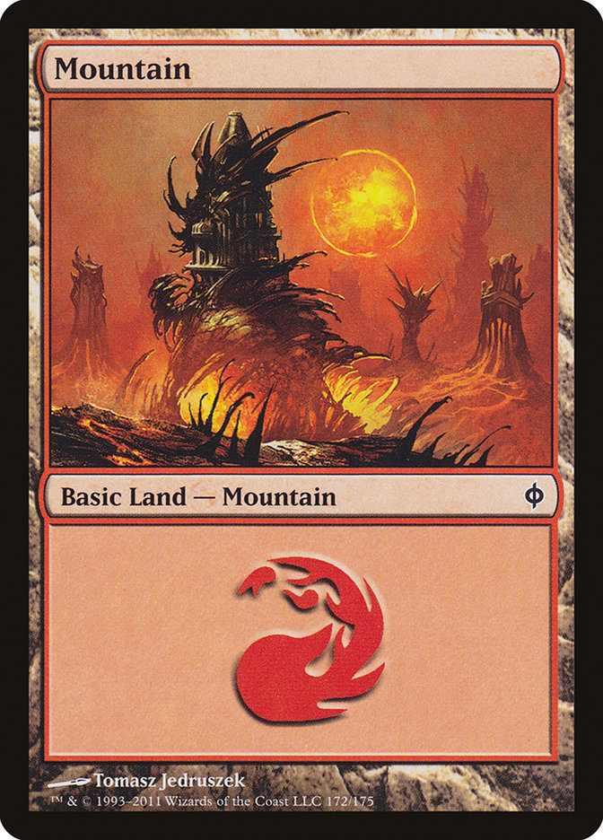 Mountain (172) [New Phyrexia] | PLUS EV GAMES 