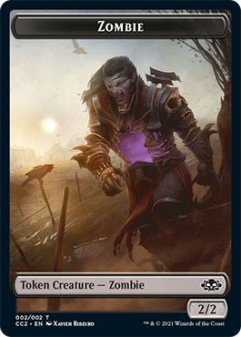 Snake // Zombie Double-sided Token [Commander Collection: Black Tokens] | PLUS EV GAMES 