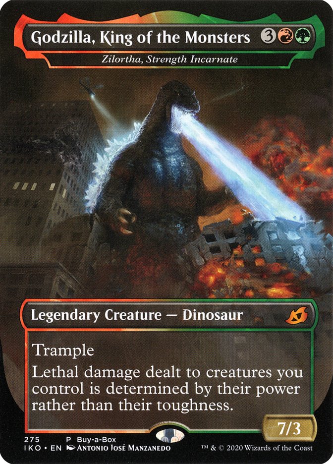 Zilortha, Strength Incarnate - Godzilla, King of the Monsters (Buy-A-Box) [Ikoria: Lair of Behemoths Promos] | PLUS EV GAMES 