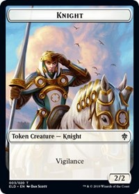 Knight // Food (15) Double-sided Token [Throne of Eldraine Tokens] | PLUS EV GAMES 