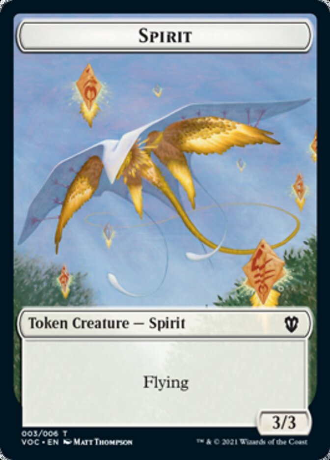 Spirit (003) // Thopter Double-sided Token [Innistrad: Crimson Vow Commander Tokens] | PLUS EV GAMES 