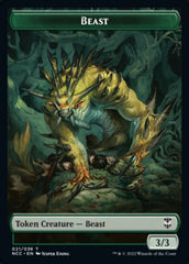 Plant // Beast Double-sided Token [Streets of New Capenna Commander Tokens] | PLUS EV GAMES 