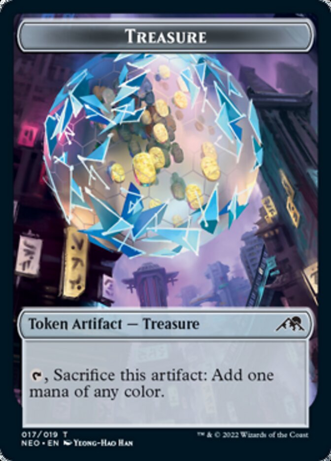 Treasure Token [Kamigawa: Neon Dynasty Tokens] | PLUS EV GAMES 