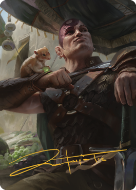 Minsc & Boo, Timeless Heroes Art Card (38) (Gold-Stamped Signature) [Commander Legends: Battle for Baldur's Gate Art Series] | PLUS EV GAMES 