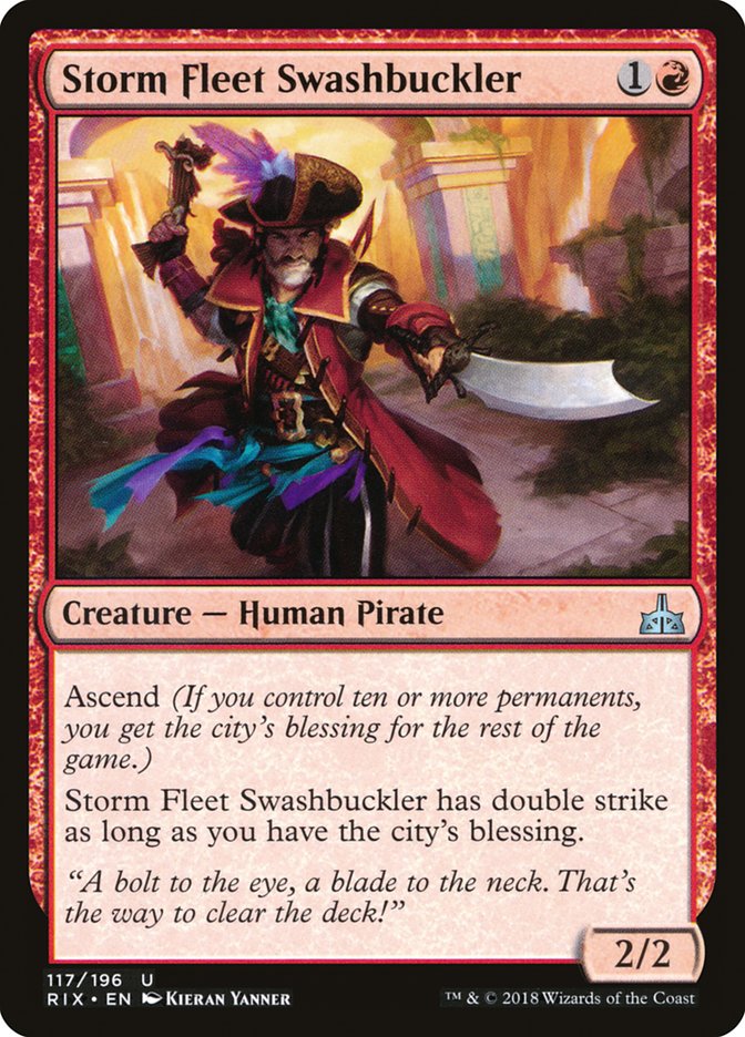 Storm Fleet Swashbuckler [Rivals of Ixalan] | PLUS EV GAMES 