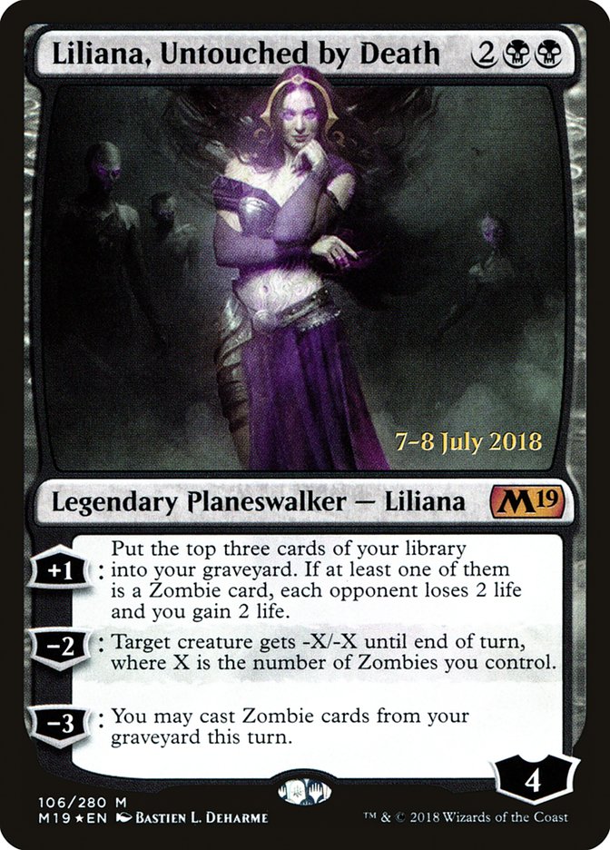 Liliana, Untouched by Death  [Core Set 2019 Prerelease Promos] | PLUS EV GAMES 